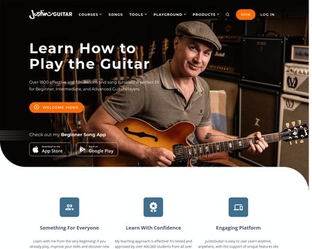 website thubmnail of Justin Guitar