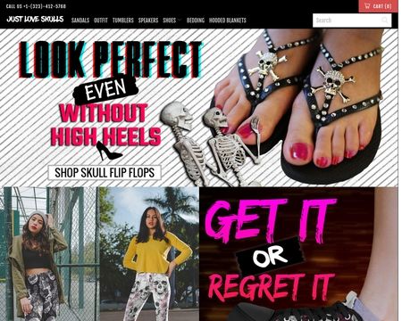 website thubmnail of Just Love Skulls