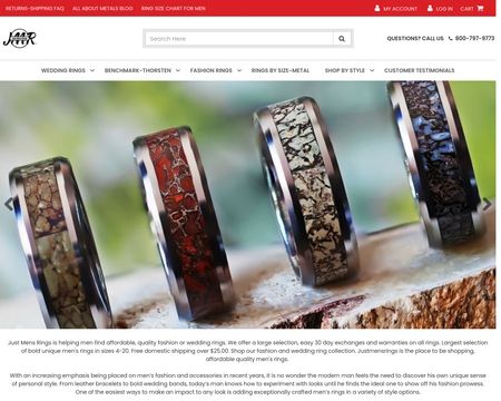 website thubmnail of Just Mens Rings