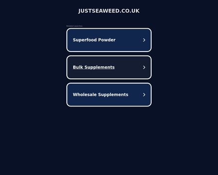 website thubmnail of Justseaweed.co.uk
