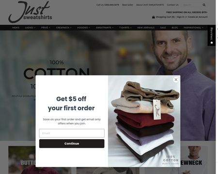 website thubmnail of JustSweatshirts