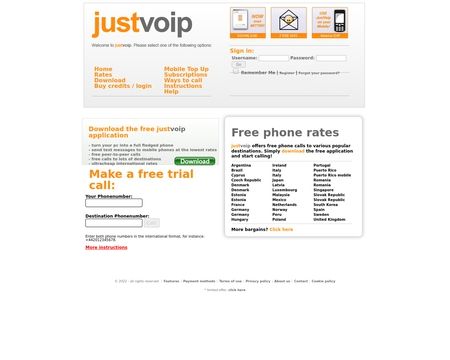 website thubmnail of Justvoip