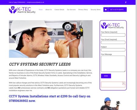 website thubmnail of Tec Security Leeds