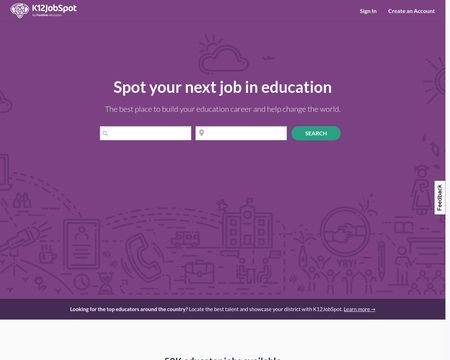 website thubmnail of K12 Job Spot