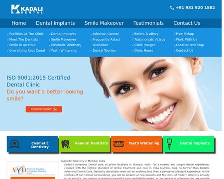 website thubmnail of Kadali Dental