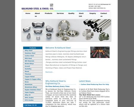 website thubmnail of Kalikund-steel
