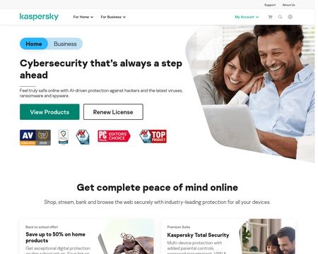 website thubmnail of Kapersky