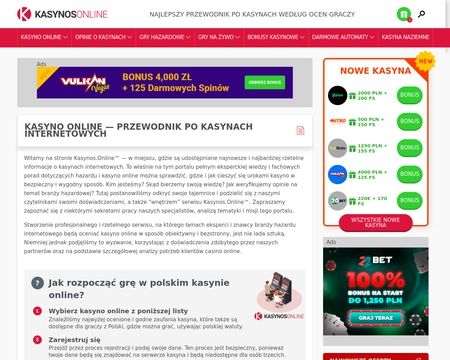 website thubmnail of Kasyno Online
