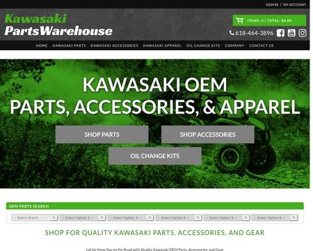 website thubmnail of Kawasakipartswarehouse