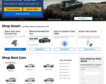 website thubmnail of Kelley Blue Book