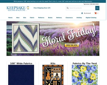 website thubmnail of Keepsake Quilting