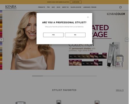 website thubmnail of Kenra Professional