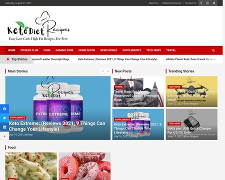website thubmnail of Keto Diet Recipes