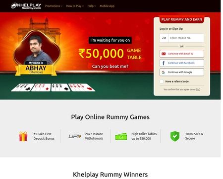 website thubmnail of KhelPlay Rummy