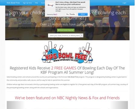 Kids Bowl Free