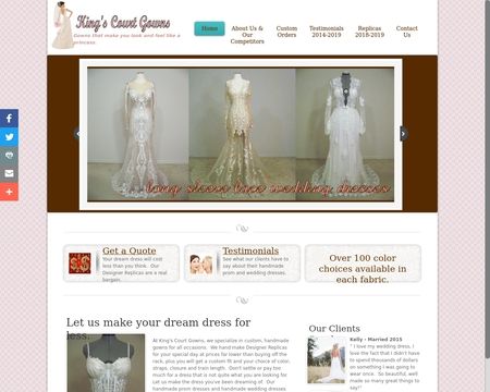 website thubmnail of King's Court Gowns