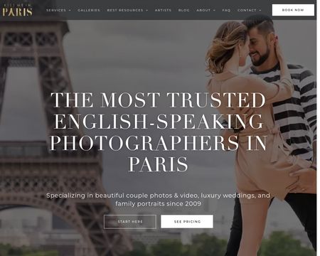 website thubmnail of Kiss Me In Paris