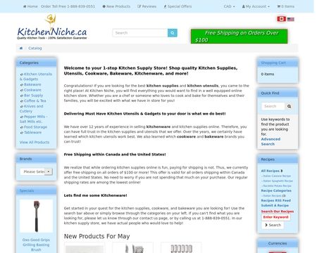 website thubmnail of KitchenNiche.ca
