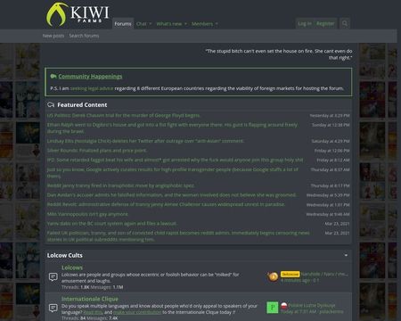 website thubmnail of Kiwi Farms