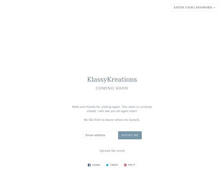 website thubmnail of Klassykreations.online