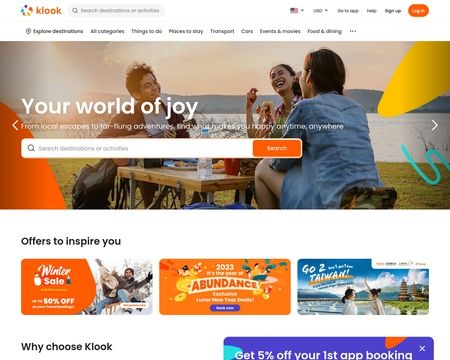 website thubmnail of Klook