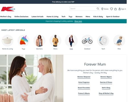 website thubmnail of Kmart.com.au