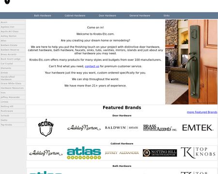 website thubmnail of Knobs-Etc.com