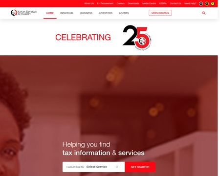 website thubmnail of Kra.go.ke