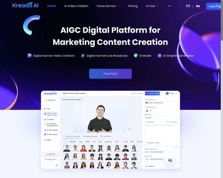 website thubmnail of Kreadoai