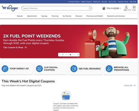 website thubmnail of Kroger