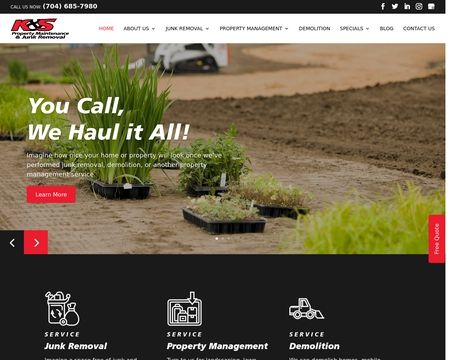 website thubmnail of K&S Junk Removal, Demolition, Landscaping In North Carolina,