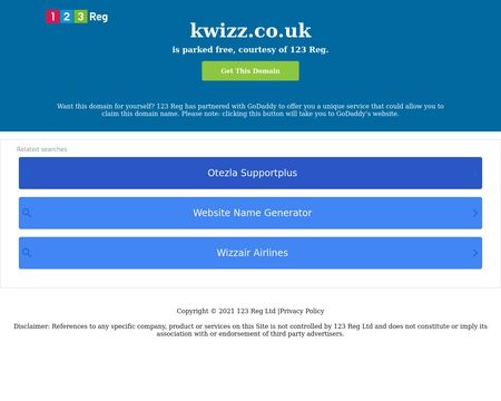 website thubmnail of Kwizz