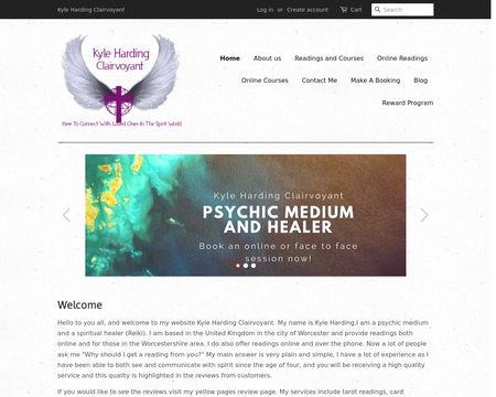website thubmnail of Kyle Harding Clairvoyant