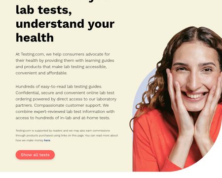 website thubmnail of LabTestsOnline