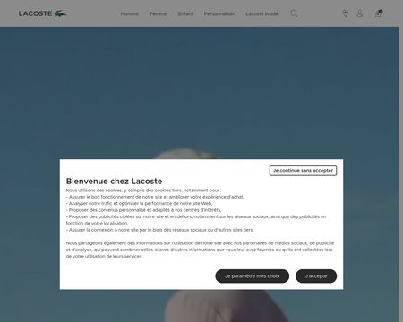 website thubmnail of Lacoste