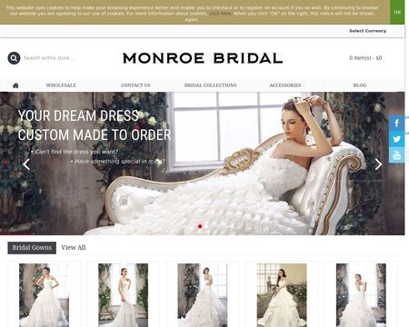 website thubmnail of Monroe Bridal