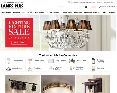 website thubmnail of Lamps Plus