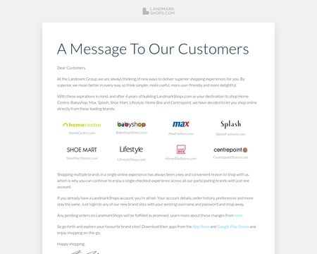 website thubmnail of LandmarkShops