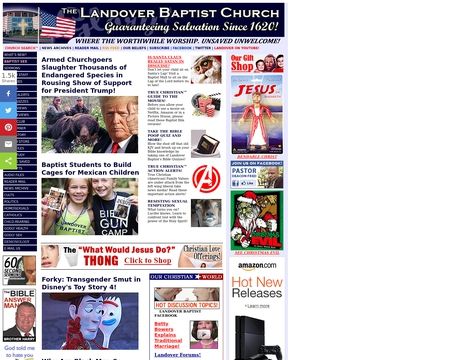 website thubmnail of Landover Baptist Church