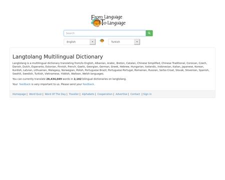 Langtolang Multilingual Dictionary