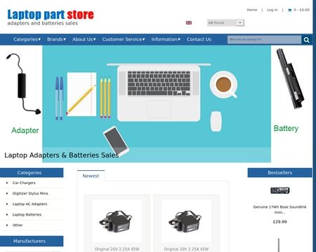 website thubmnail of Laptopartstore.co.uk