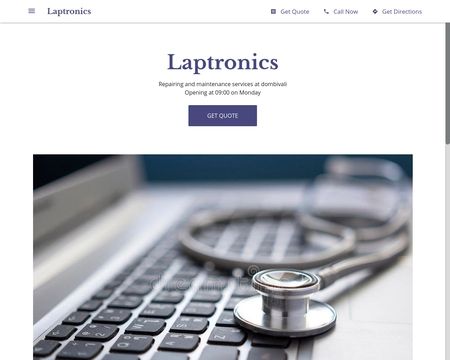 website thubmnail of Laptronics-repair-service.business.site