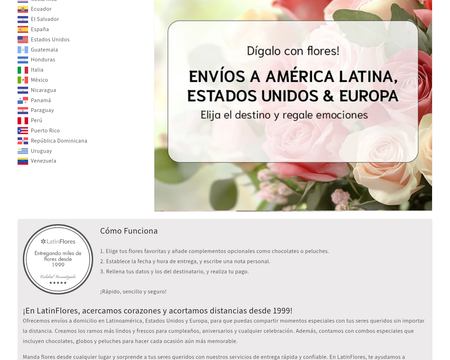 website thubmnail of LatinFlores.com