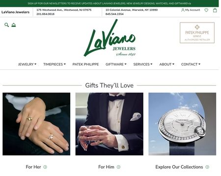 website thubmnail of LaViano Jewelers
