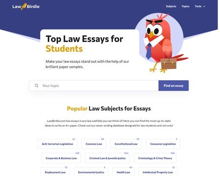 website thubmnail of Lawbirdie