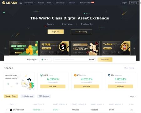 website thubmnail of Lbank.info