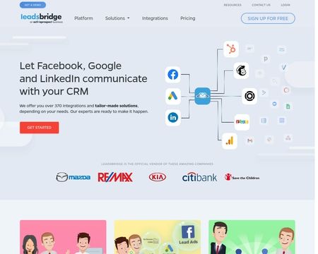 website thubmnail of Leadsbridge App