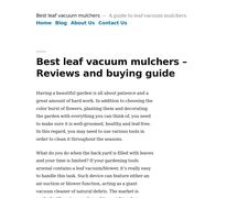 Thumbnail of Leaf Vacuum Mulchers