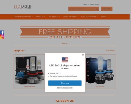 website thubmnail of Led Eagle