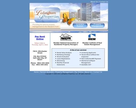 website thubmnail of Ledingham Properties